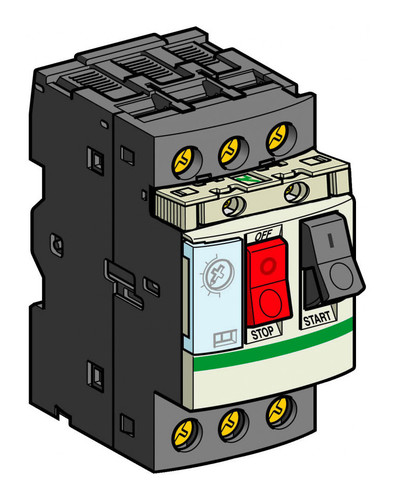 Силовой автомат для защиты двигателя Schneider Electric TeSys GV2 6.3А 3P, термомагнитный расцепитель