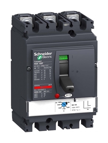 Силовой автомат Schneider Electric Compact NSX 100, MA, 36кА, 3P, 2.5А