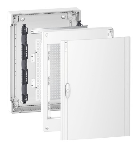 Щит мультимедийный Schneider Electric PRAGMA, 18 мод., IP40, навесной, Пластик, белая дверь