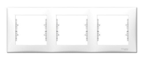 Рамка 3 поста Schneider Electric SEDNA, горизонтальная, белый