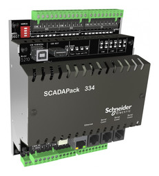 SCADAPack 334 RTU,2 потока,IEC61131,24В,реле,2 A/O